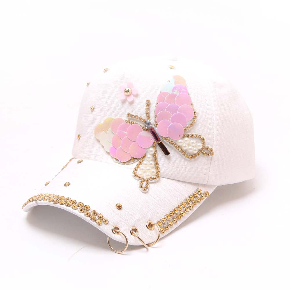 Wholesale Large Butterfly Hoop Brim Baseball Cap